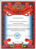 Почетная грамота начальника отдела образования Первомайского района города Новосибирска, 2008г.